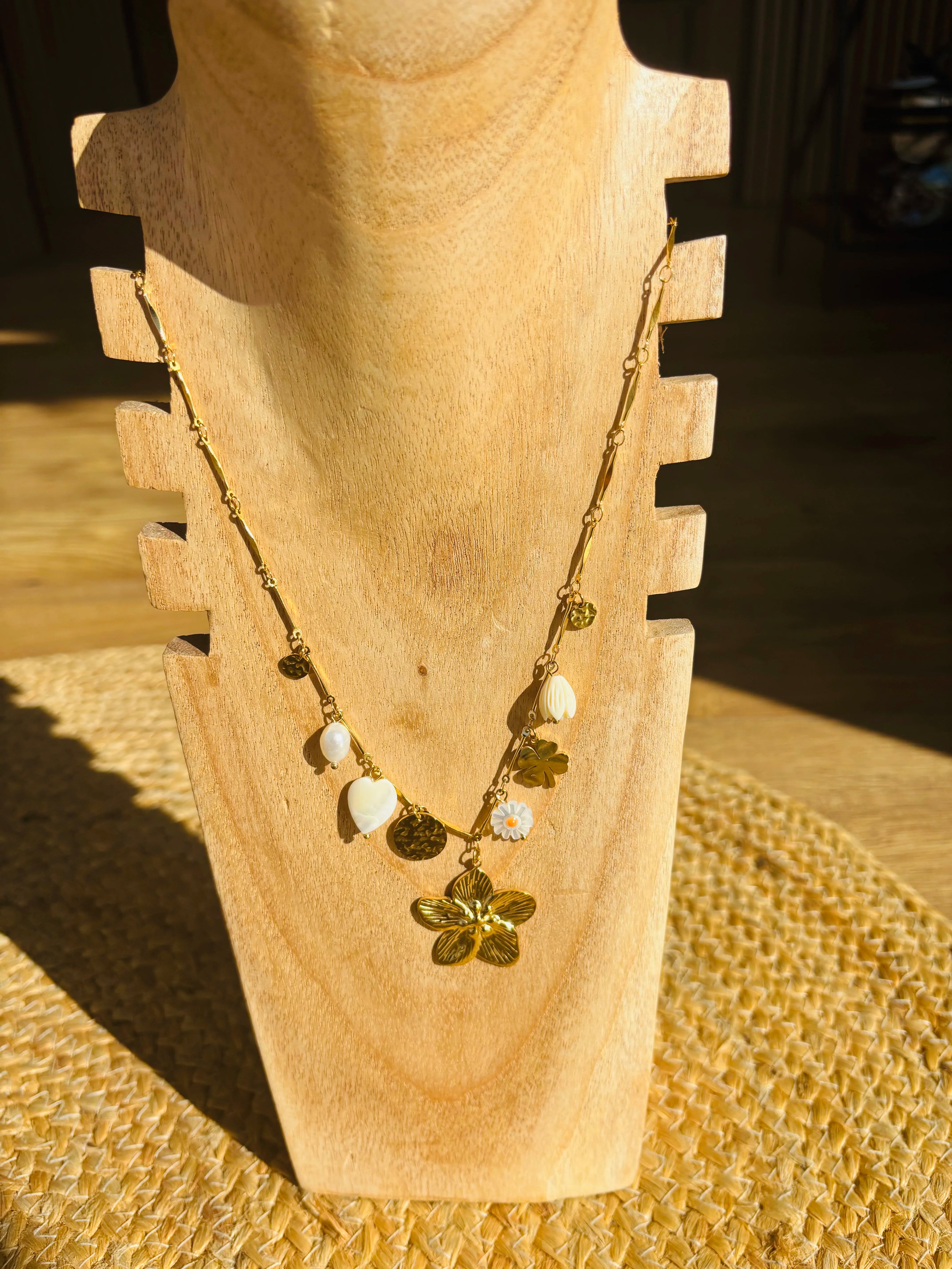 Collier Charms Fleur | Acier inoxydable