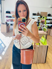 Mini - Paco Cognac - cuir recyclé | MARADJI