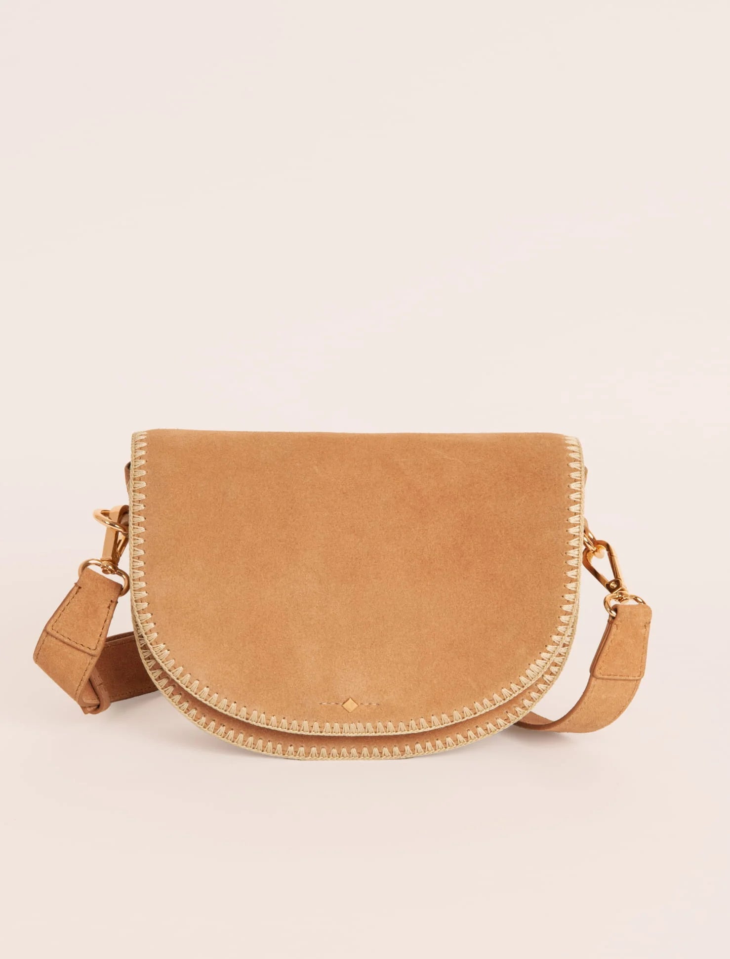 Sac rose clair en daim - ABEL - | MARADJI