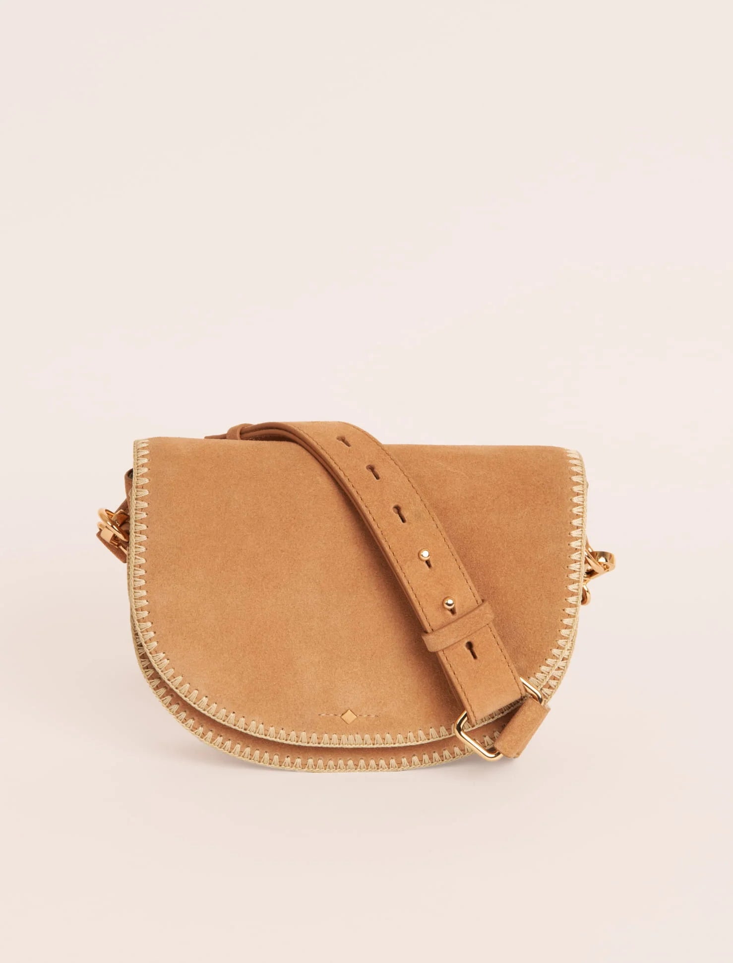Sac rose clair en daim - ABEL - | MARADJI