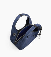 Petit sac à main en cuir suède effet denim - Juliette | LE TANNEUR
