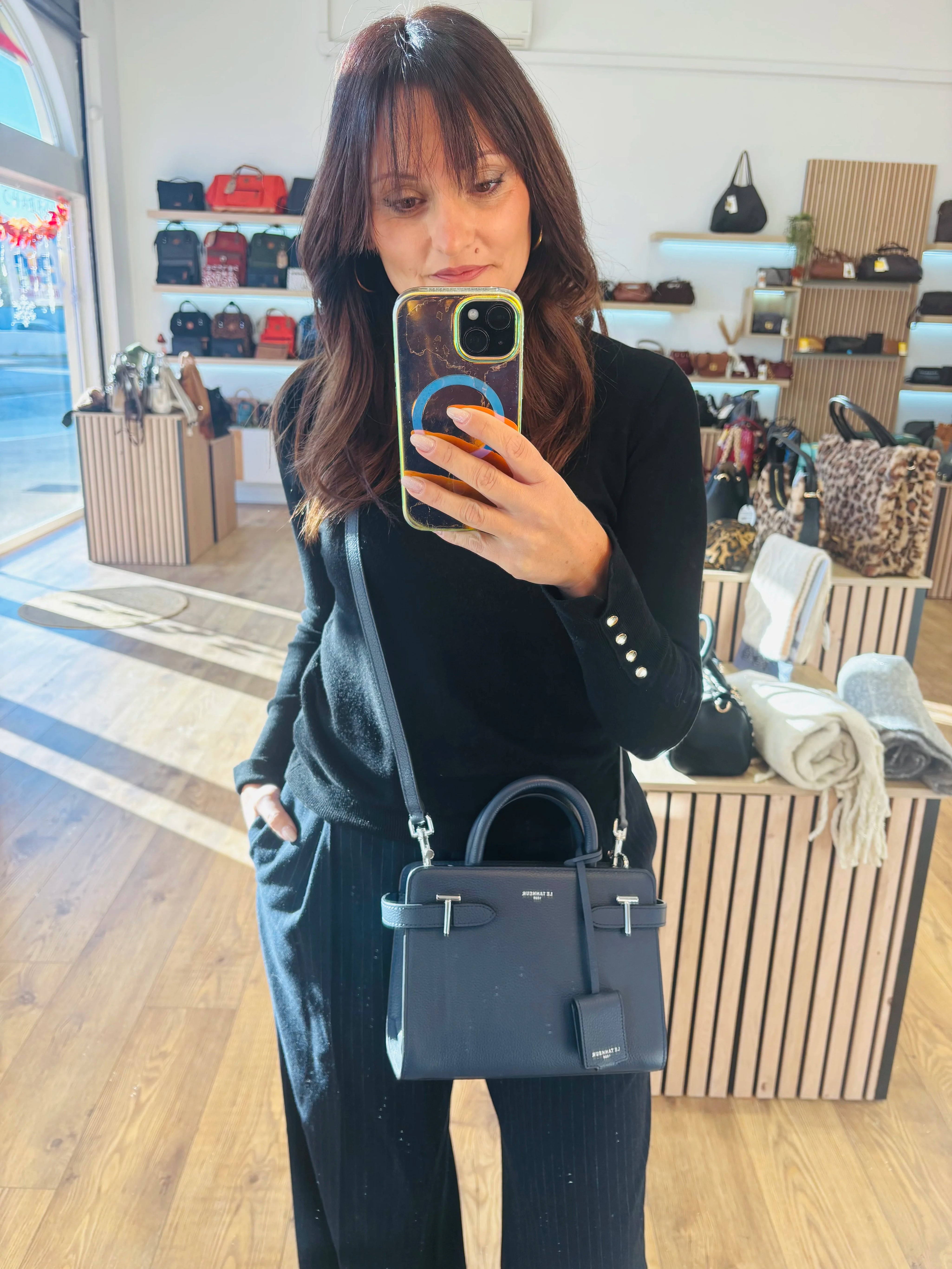 Petit sac à main en cuir grainé - EMILIE | Le Tanneur