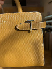 Petit sac à main en cuir signature T - Emilie Le Tanneur