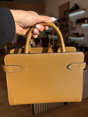 Petit sac à main en cuir signature T - Emilie Le Tanneur