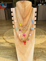 Collier triple rangs Charms Marins - Acier Inoxydable