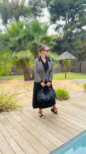 Sac à main en cuir noir 24h | Gerard Darel