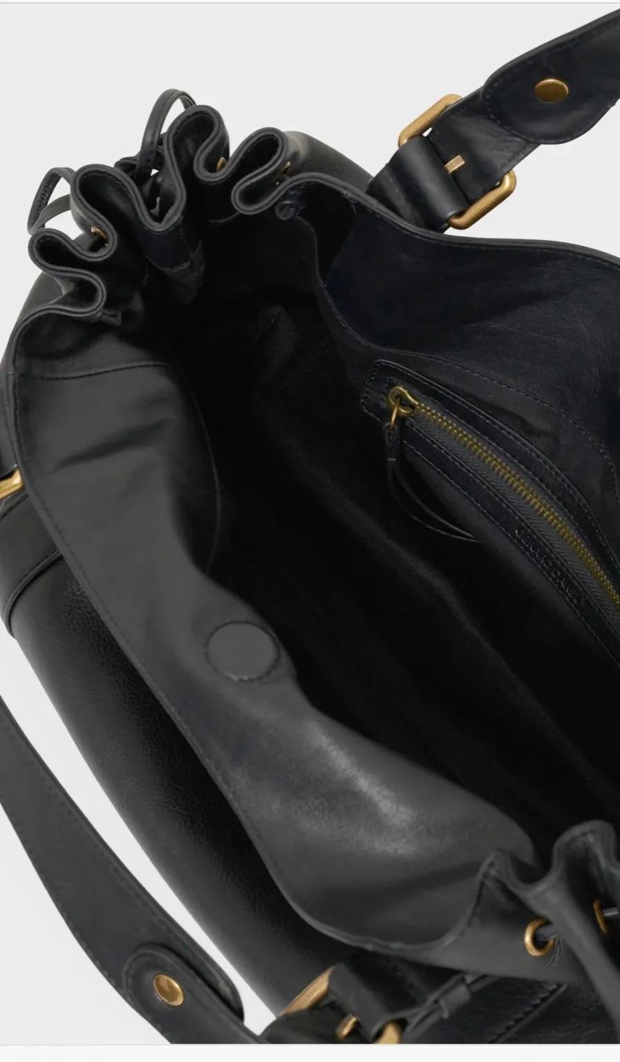 Sac à main en cuir noir 24h | Gerard Darel